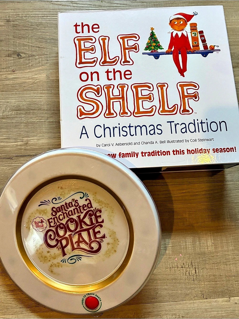 Elf On The Shelf doll (open box) w/santa's enchanted cookie plate